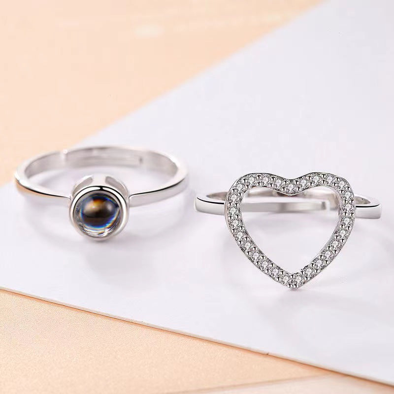 Languages Projection I Love You Couple Rings