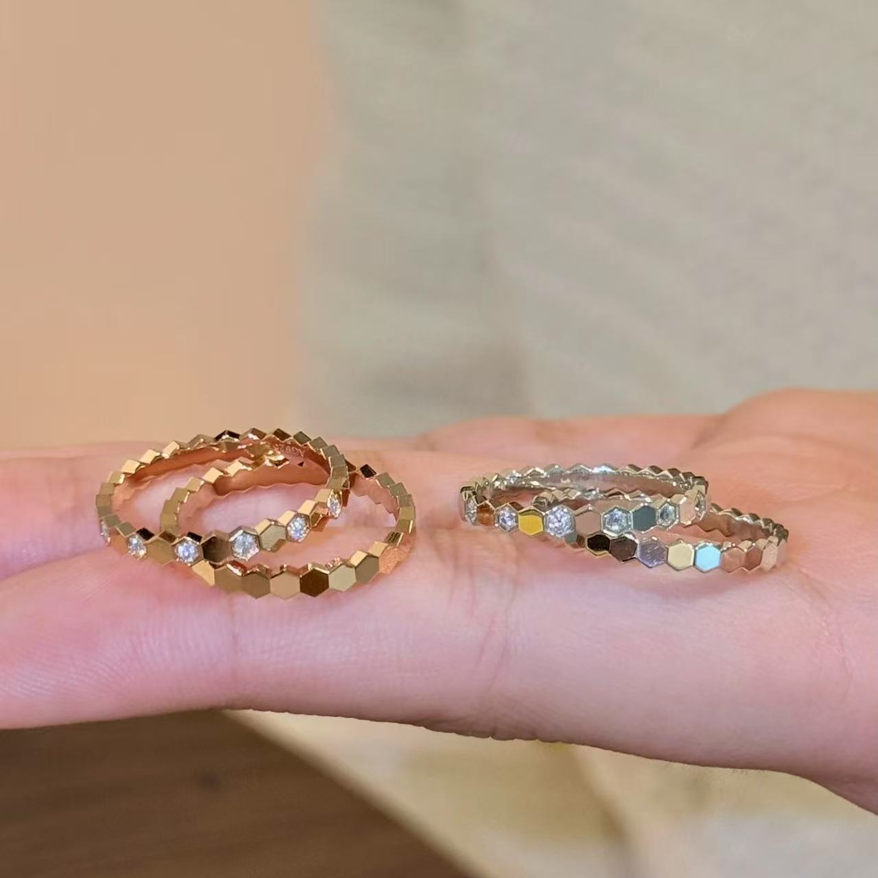 Mozan Diamond Light-luxury Couple Rings