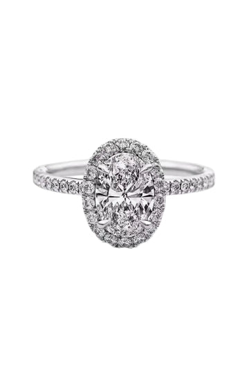 2 Carat Moissanite Platinum-Plated Ring