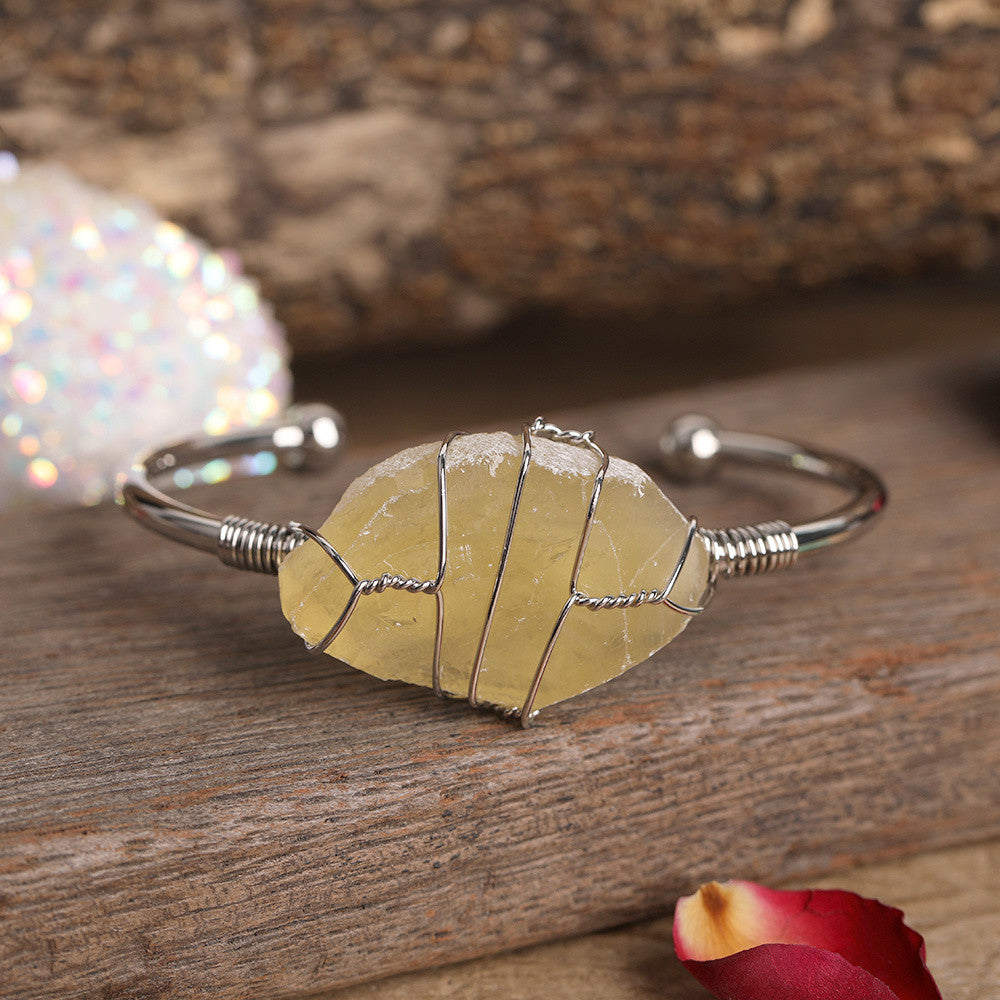 Fashion Gold Copper Wire Wrap Cuff Bangle