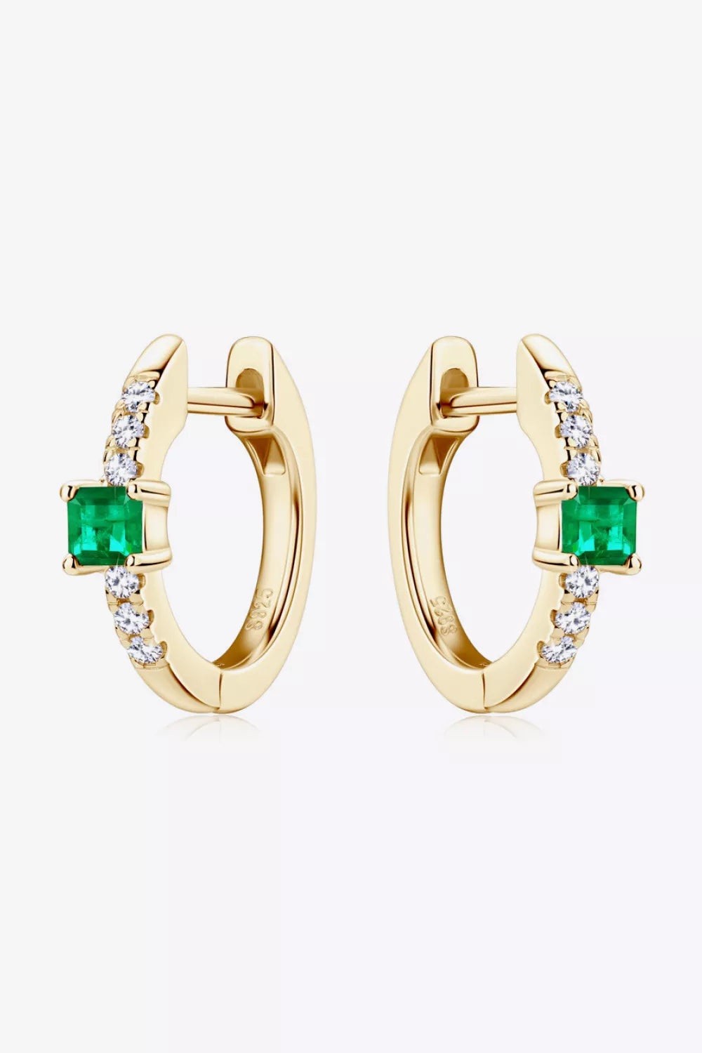 Luxury Lab-Created Emerald Earrings