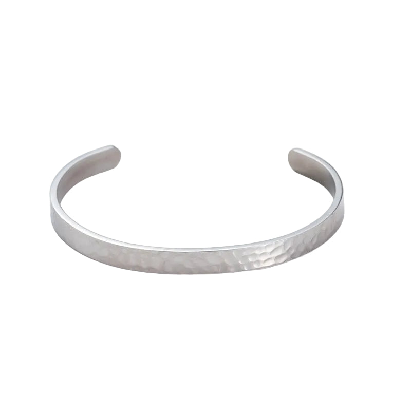 Adjustable Stainless Steel C- Shaped Personalized Snakeskin Pattern Titanium Steel Open-end Bracelet For Women