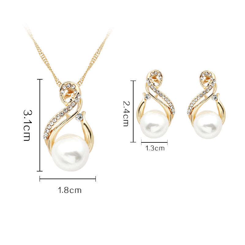 Pearl Necklace And Earrings Set Popular Dinner Bridal Accessories LaDidier Jewelry