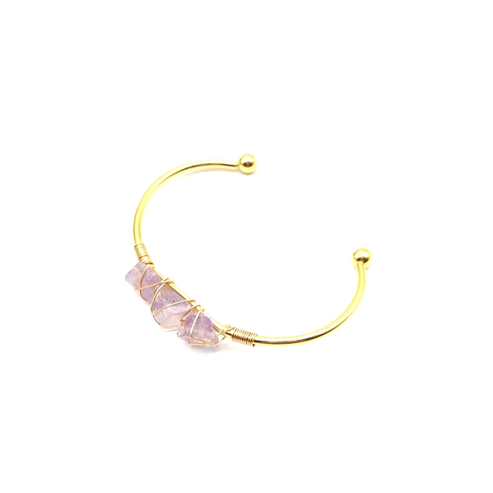 Natural Raw Gemstone Crystal Winding Handmade Braided Bracelets