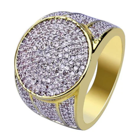 Hip Hop Statement Rings for Men - Gold & Silver Plated