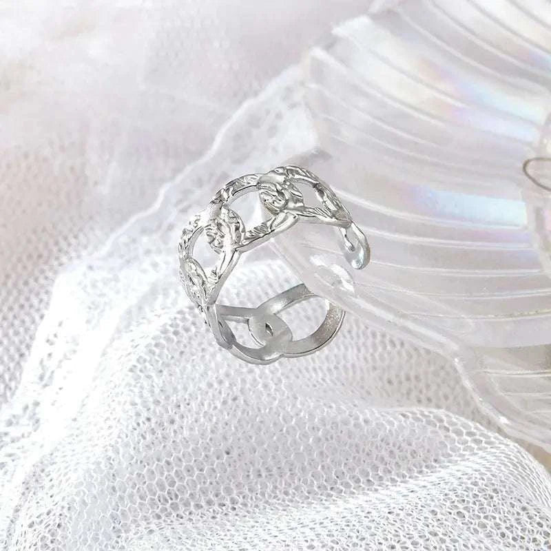 Fashion Vacuum Plating Couple Rings