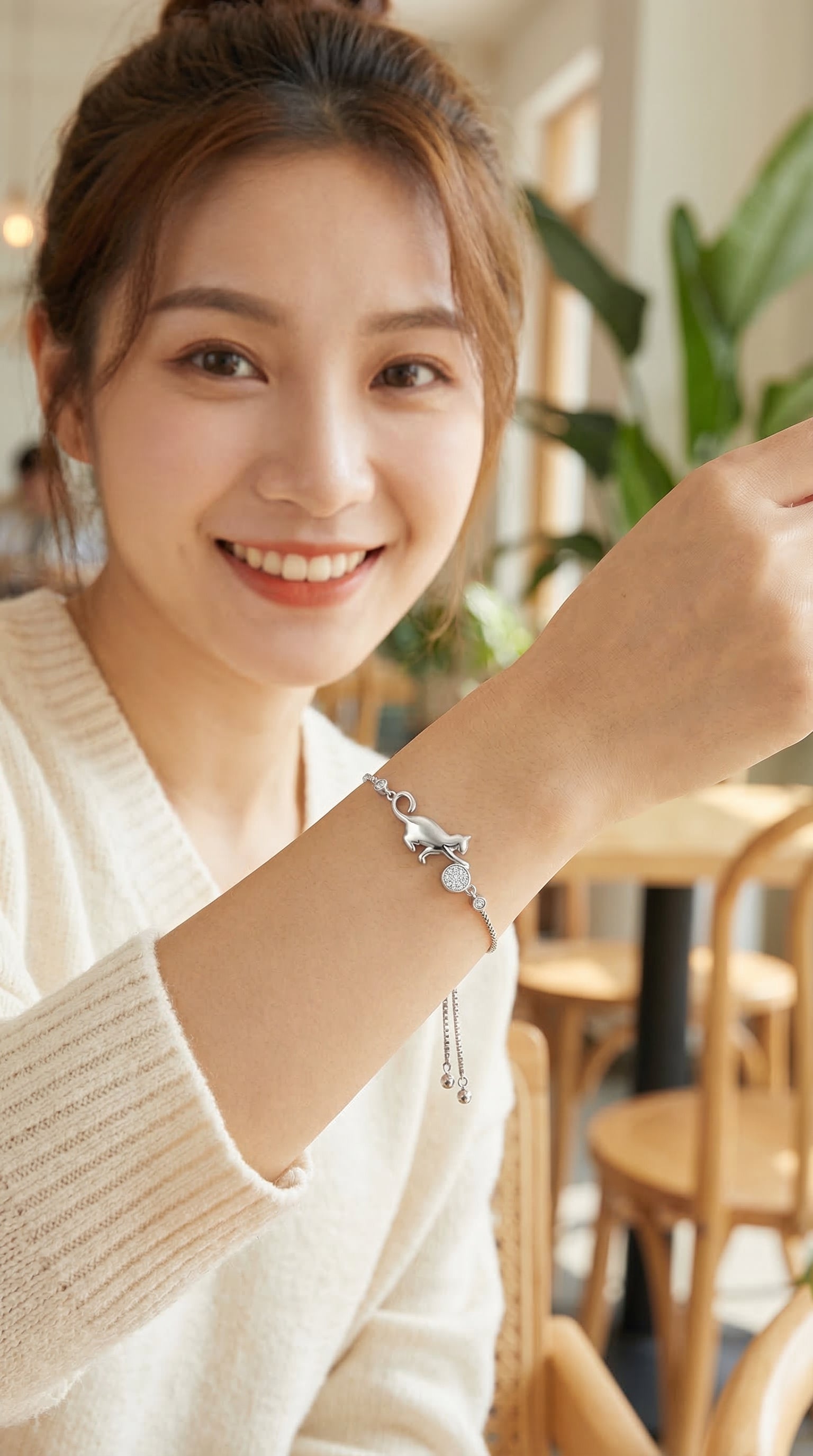 Cute cat adjustable bracelet