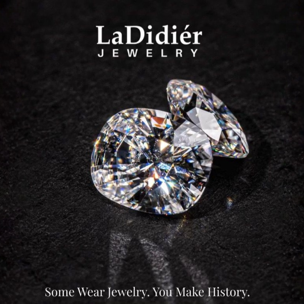 Diamond jewelry on black background