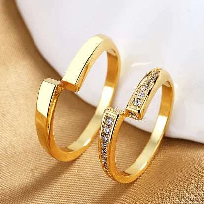 Creative Fashion Plain Couple Rings