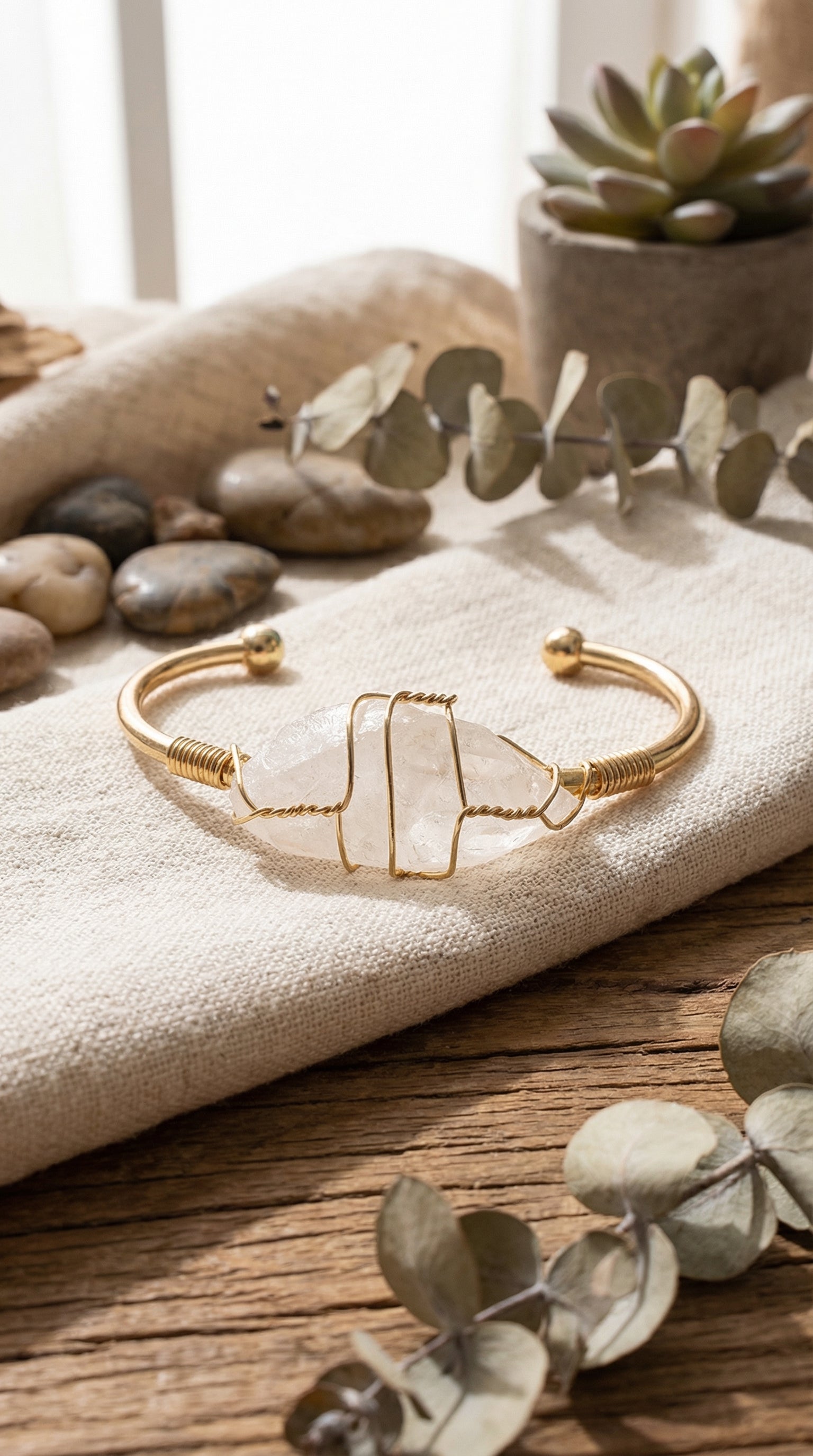 Fashion Gold Copper Wire Wrap Cuff Bangle