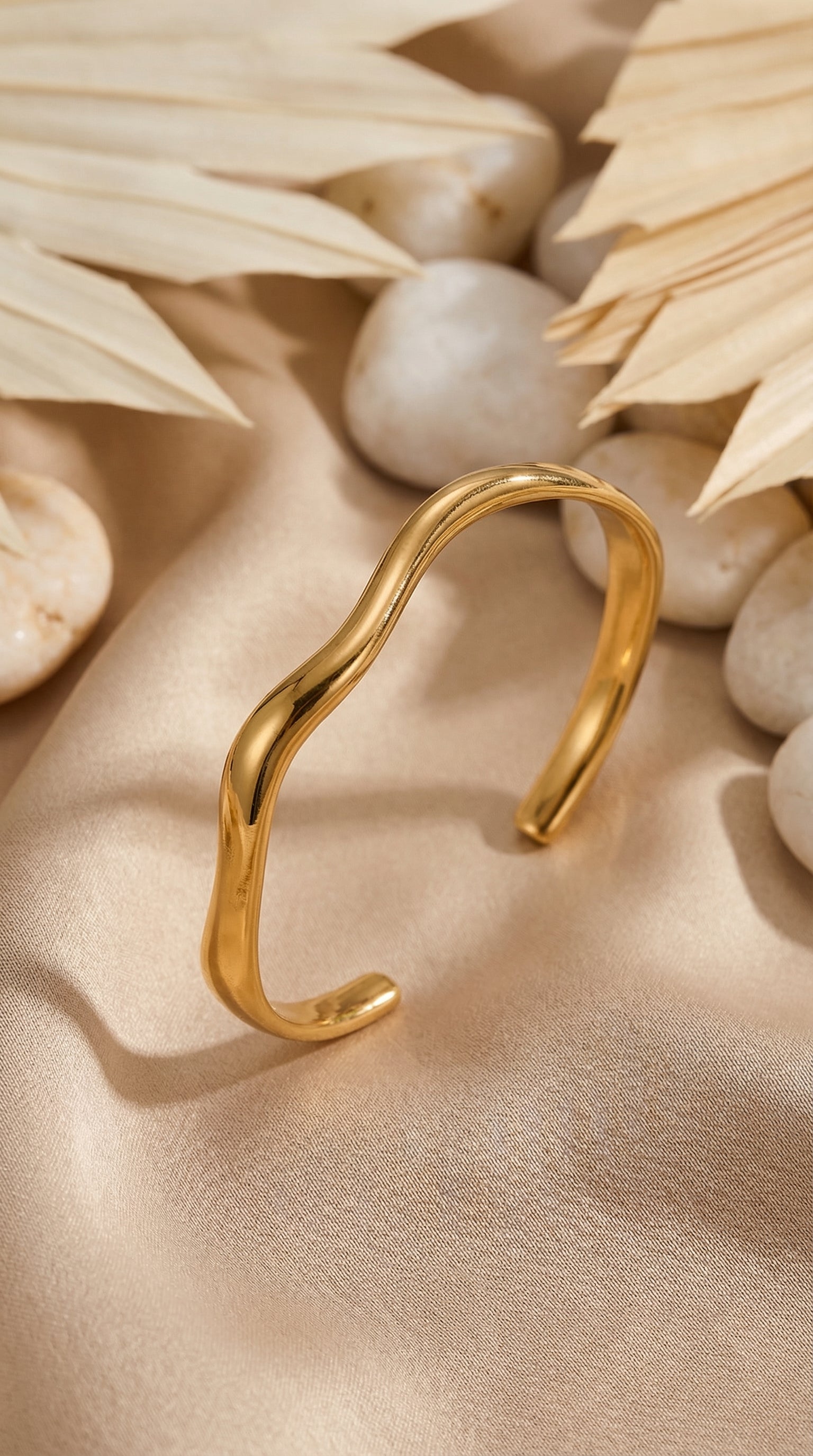 INS-style Irregular Titanium Steel Open Cuff Bracelet
