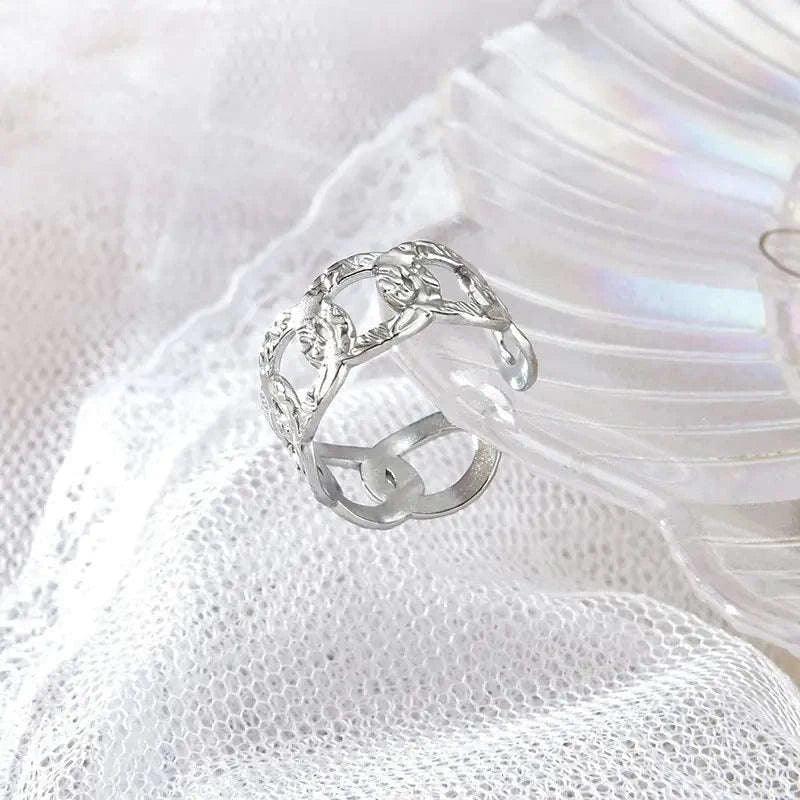 Fashion Vacuum Plating Couple Rings