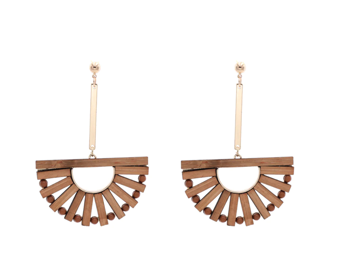 Hollow Bamboo Earrings - Bamboo Pendant Earrings