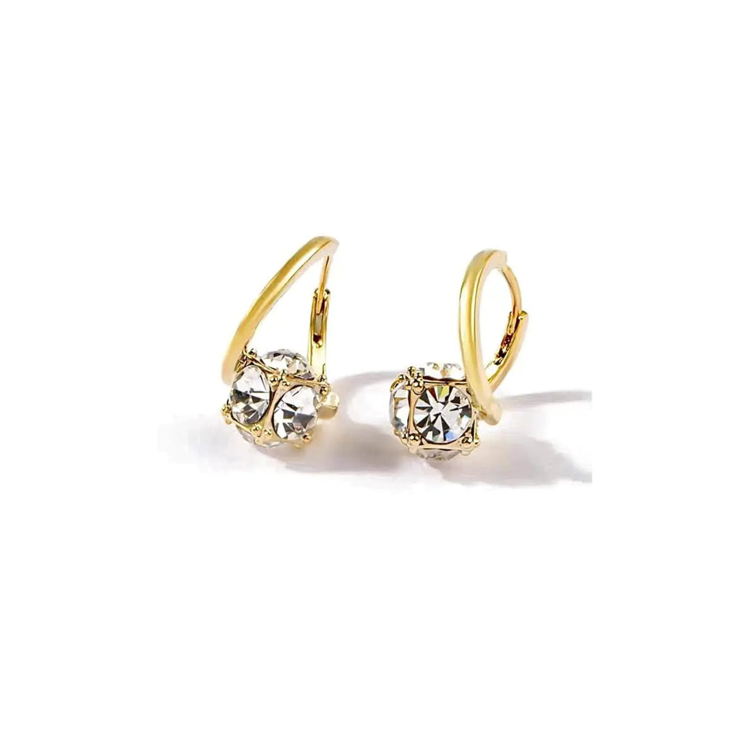 Lymphvity Earrings for Women Lymphatic Germanium Earrings Lymphatic Drainage Earrings Histone Lymphvity Acupuncture Therapy Earrings Lymph Cubic Zirconia Hoop Earrings Jewelry for Women (gold)
