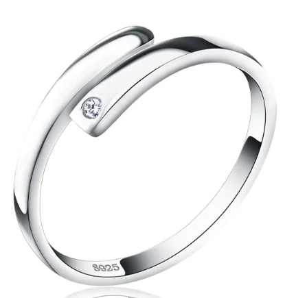 Fashionable Sterling Silver Couple Rings