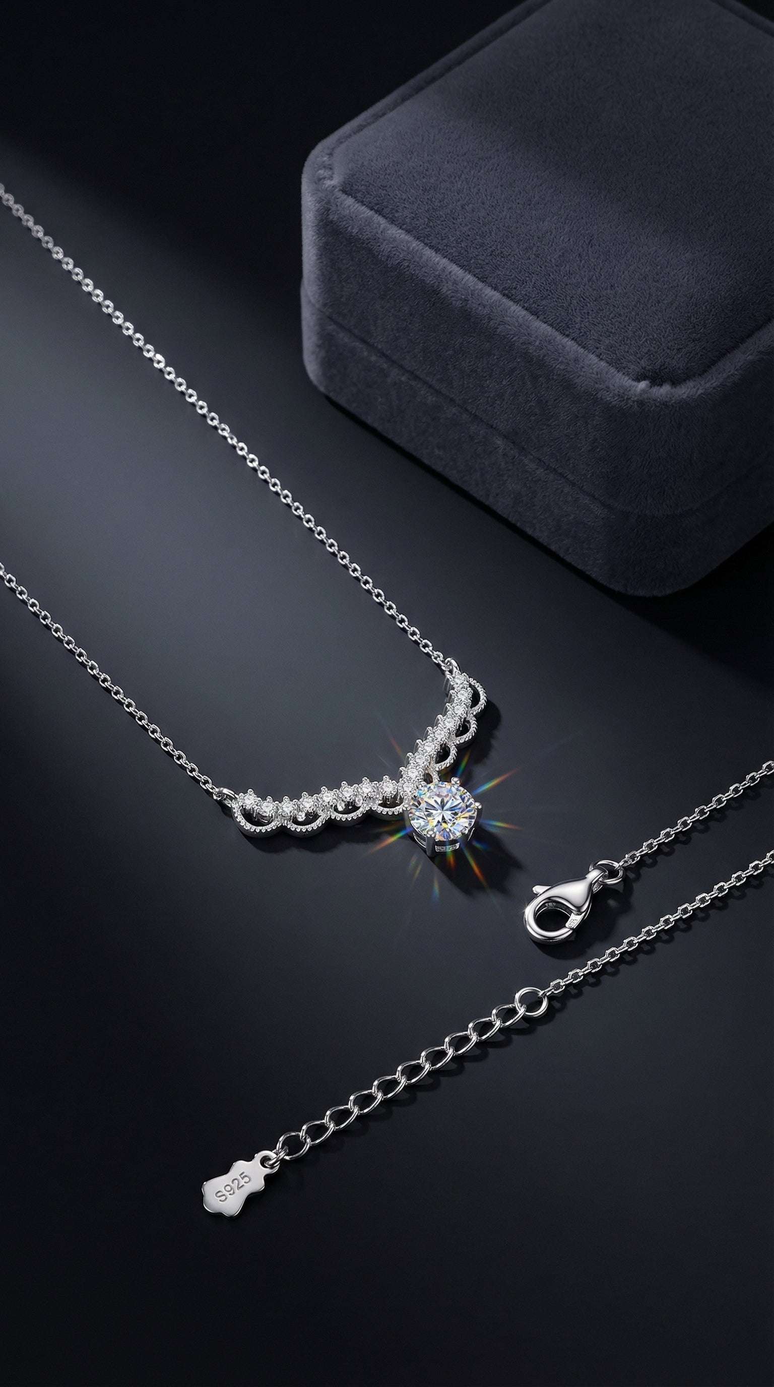 Moissanite 925 Sterling Silver Necklace