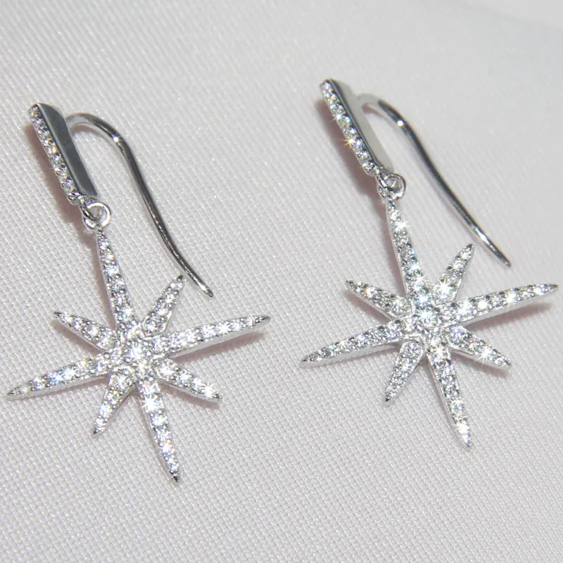 Star Earrings - Hexagram and Star Drop Earrings