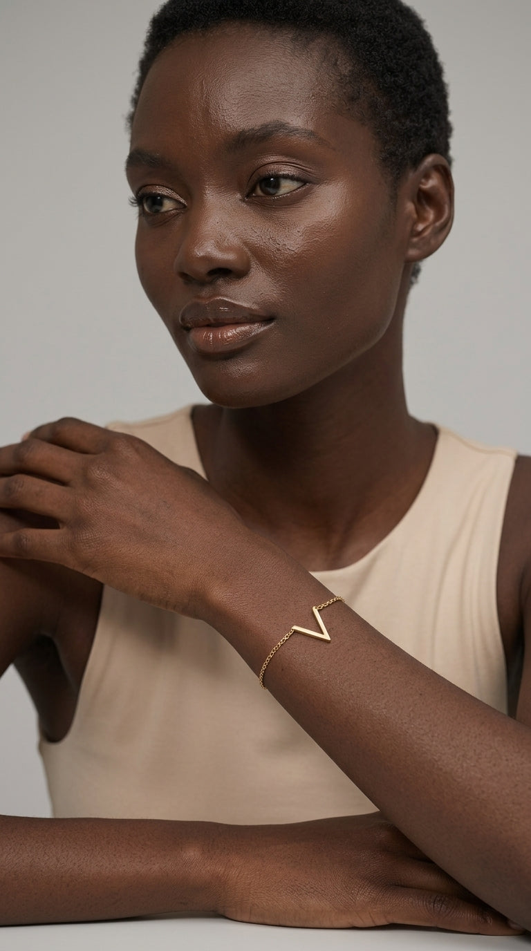 V Bracelets For Women  Stainless Steel Chain