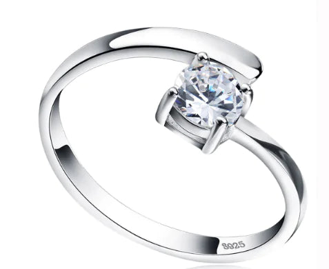 Fashionable Sterling Silver Couple Rings