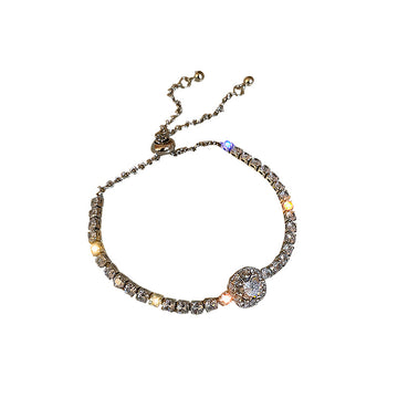 Simple White Gold Bracelet With Large Diamonds