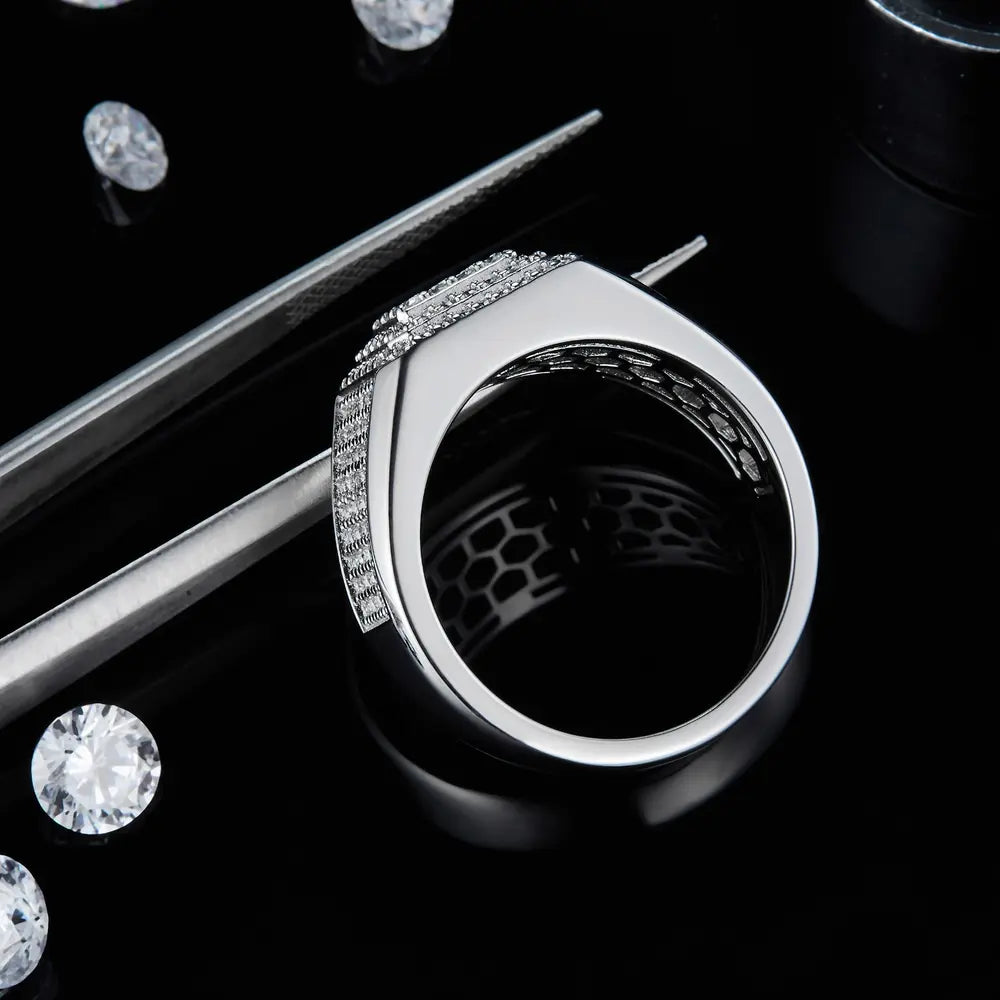 Luxury Moissanite 925 Sterling Silver Ring