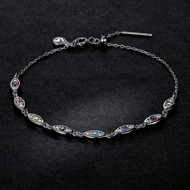 Platinum Colorful Devil's Eye Bracelet