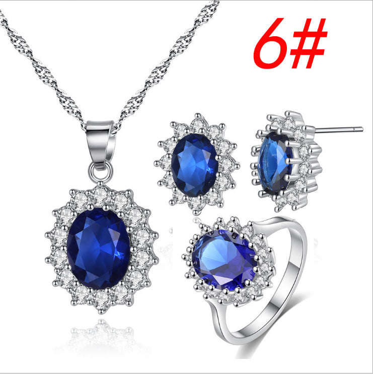 Sunflower Jewelry Set Necklace Ring Stud Earrings Bridal Jewelry LaDidier Jewelry