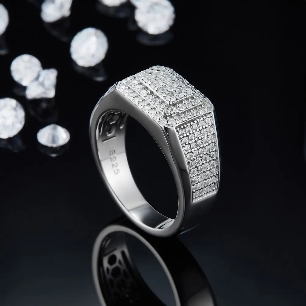 Luxury Moissanite 925 Sterling Silver Ring