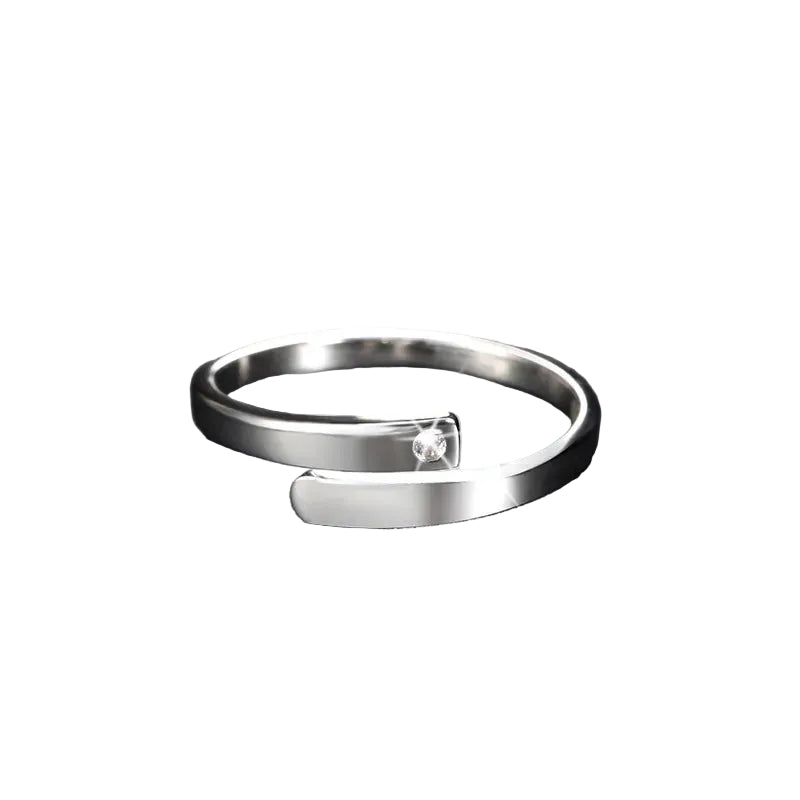 Fashionable Sterling Silver Couple Rings