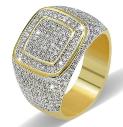 Hip Hop Statement Rings for Men - Gold & Silver Plated
