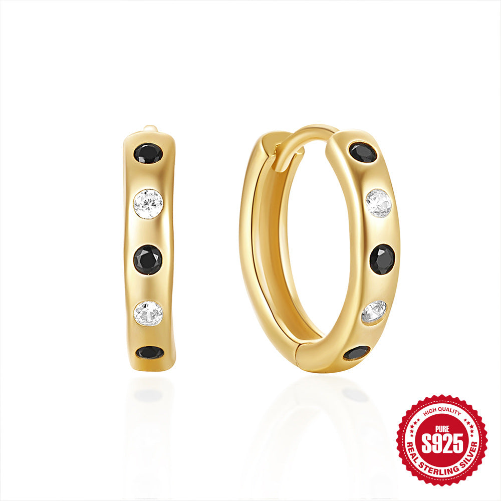 S925 Sterling Silver Classic Daily Wear Diamond Ear Ring