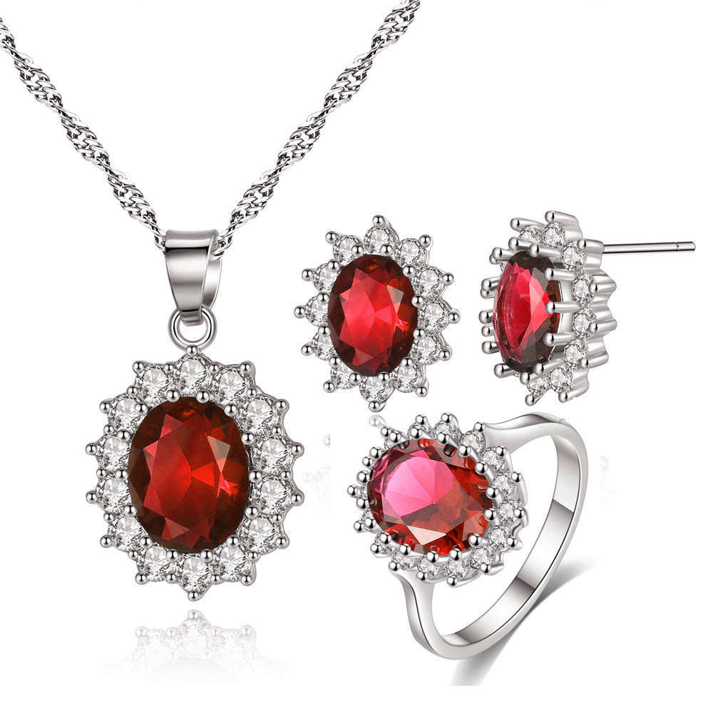 Sunflower Jewelry Set Necklace Ring Stud Earrings Bridal Jewelry LaDidier Jewelry