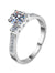 Lucky Charm Moissanite Rhodium-Plated Ring