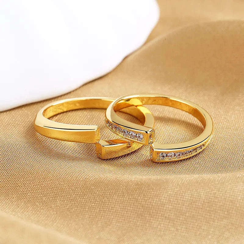 Creative Fashion Plain Couple Rings