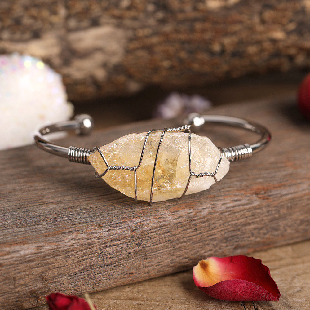 Fashion Gold Copper Wire Wrap Cuff Bangle