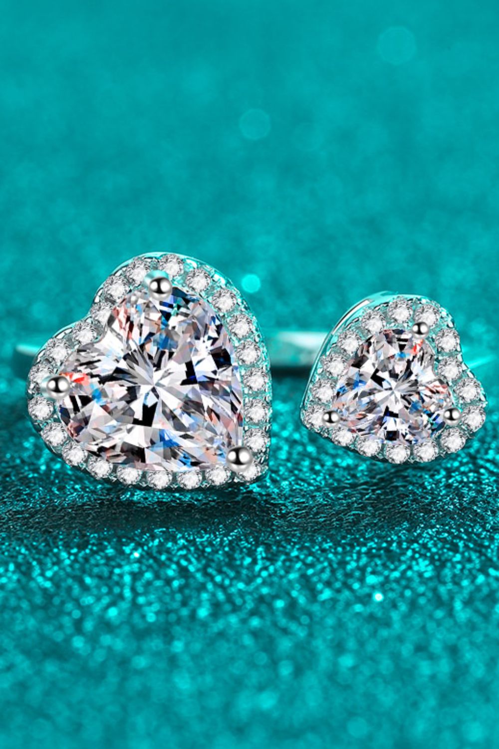 Luxury Heart-Shape Moissanite Open Ring