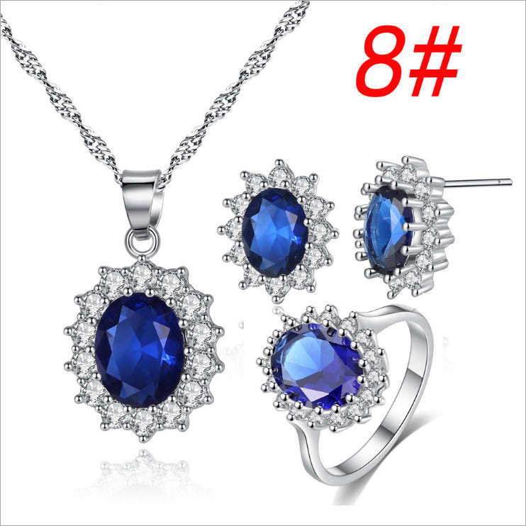 Sunflower Jewelry Set Necklace Ring Stud Earrings Bridal Jewelry LaDidier Jewelry