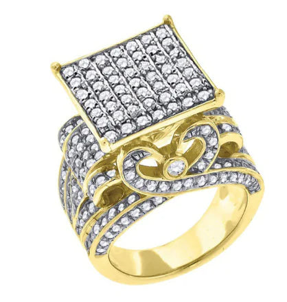 Hip Hop Statement Rings for Men - Gold & Silver Plated