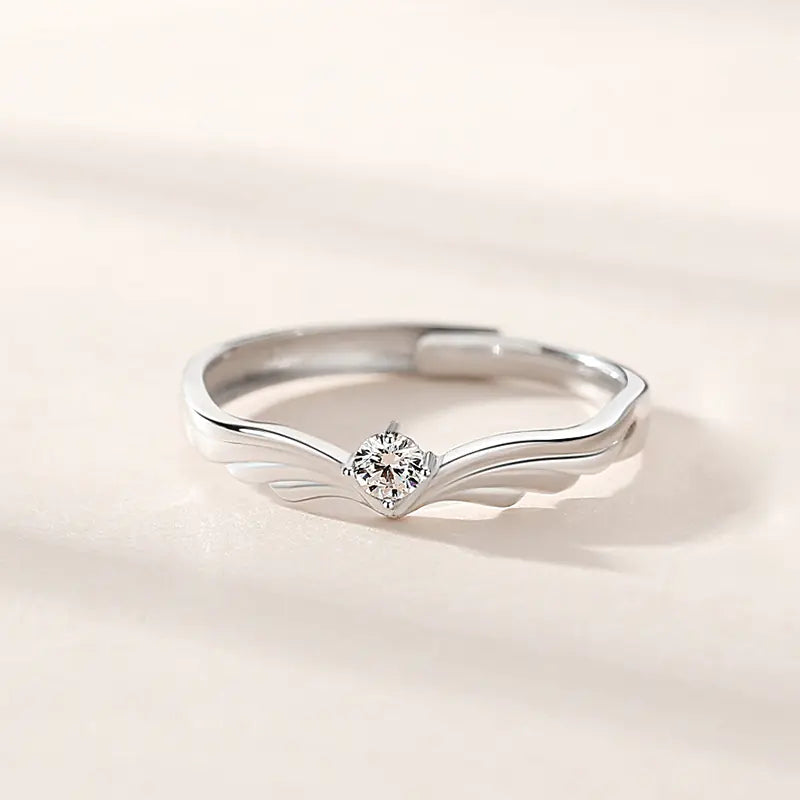 Fashion Crown Sterling Silver Couple Rings