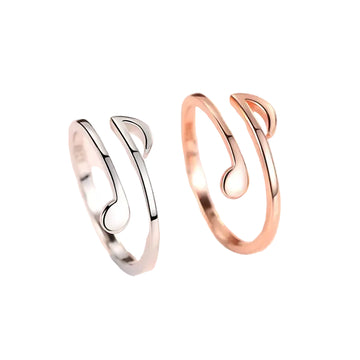 Luxury Jewelry Adjustable Music Rings