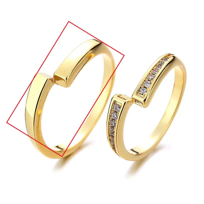 Creative Fashion Plain Couple Rings