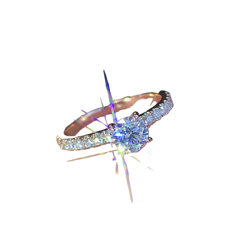 Minimalist Electroplated Diamond Simulated Wedding Rings