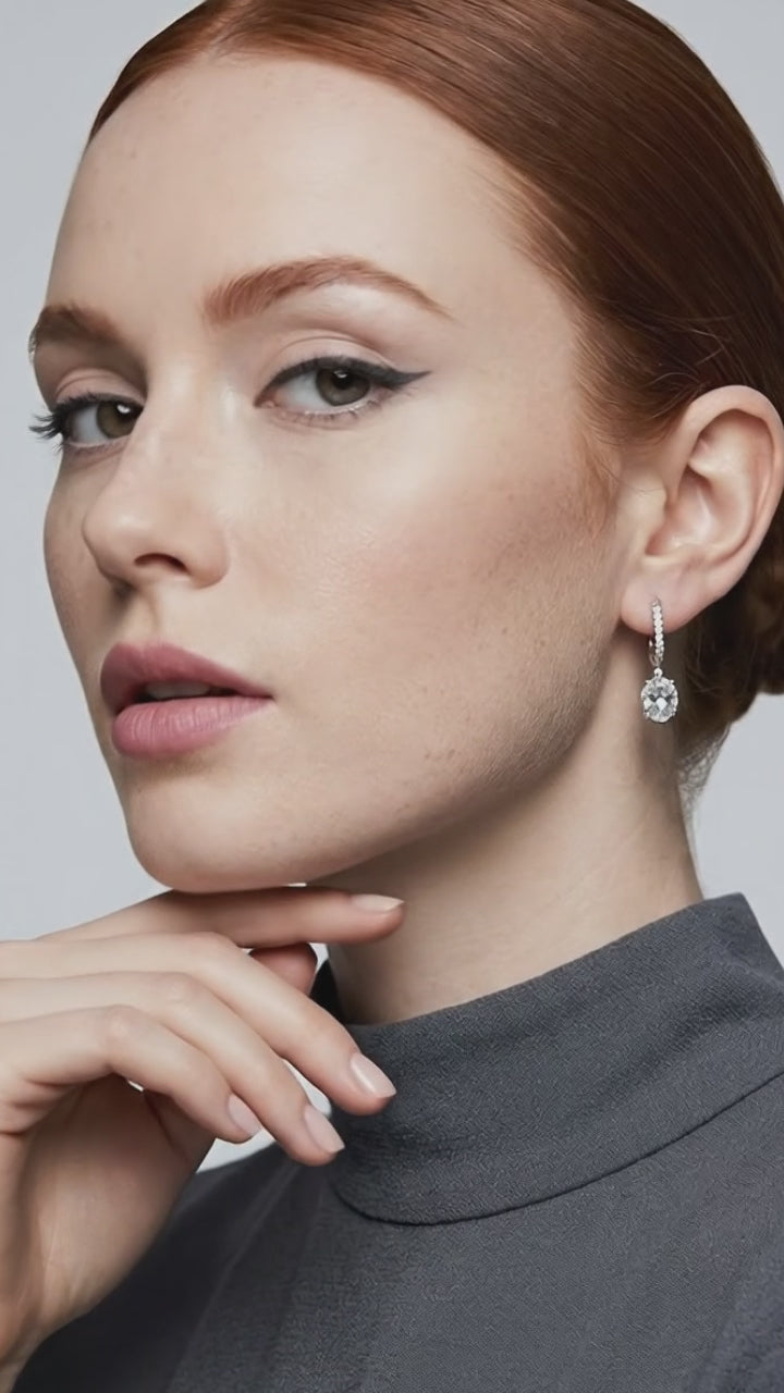 3 Carat Moissanite 925 Sterling Silver Earrings