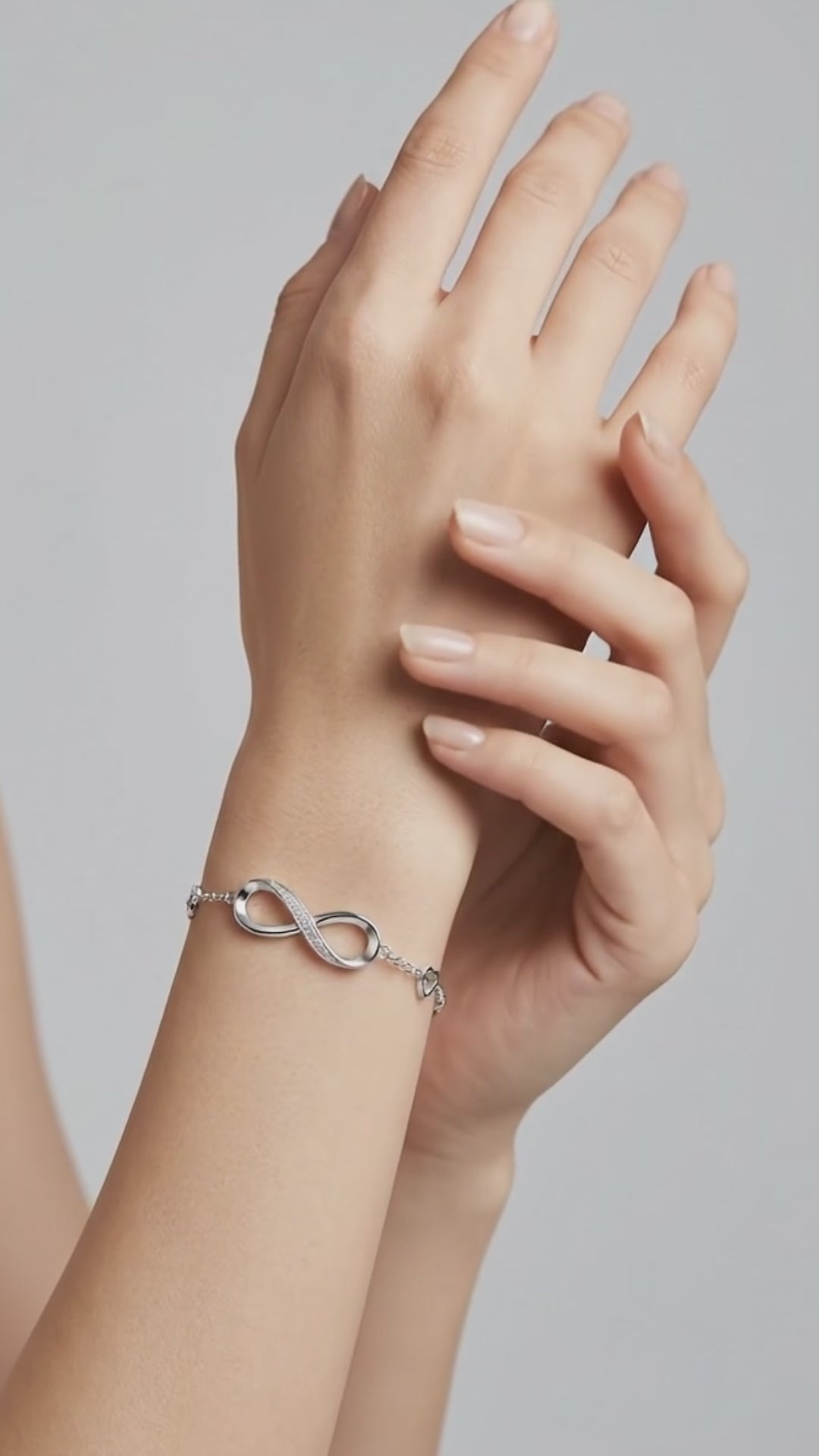 Infinite Love 925 Sterling Silver Bracelets For Women Wedding Adjustable Bracelets & Bangles Anniversary Gift Jewel