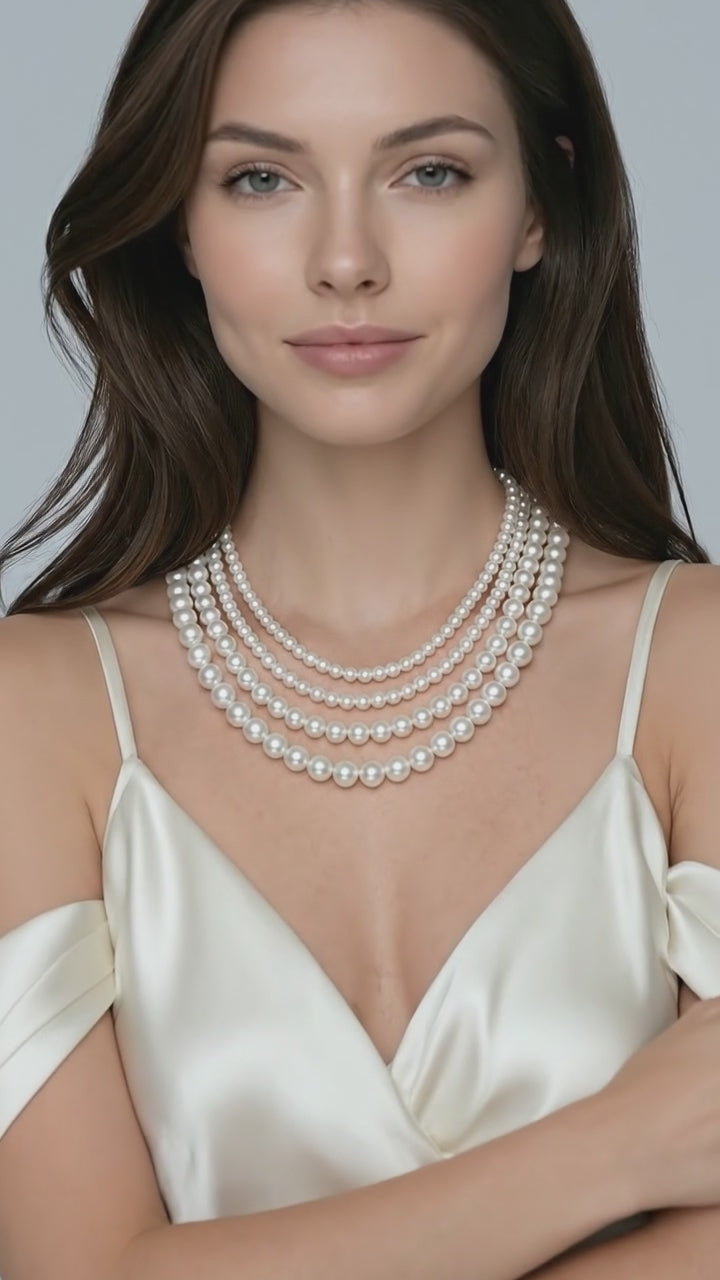 Elegant Round  Pearl Necklace Temperament Pearl Necklace
