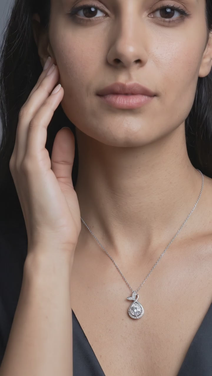 1 Carat Moissanite Pendant Necklace