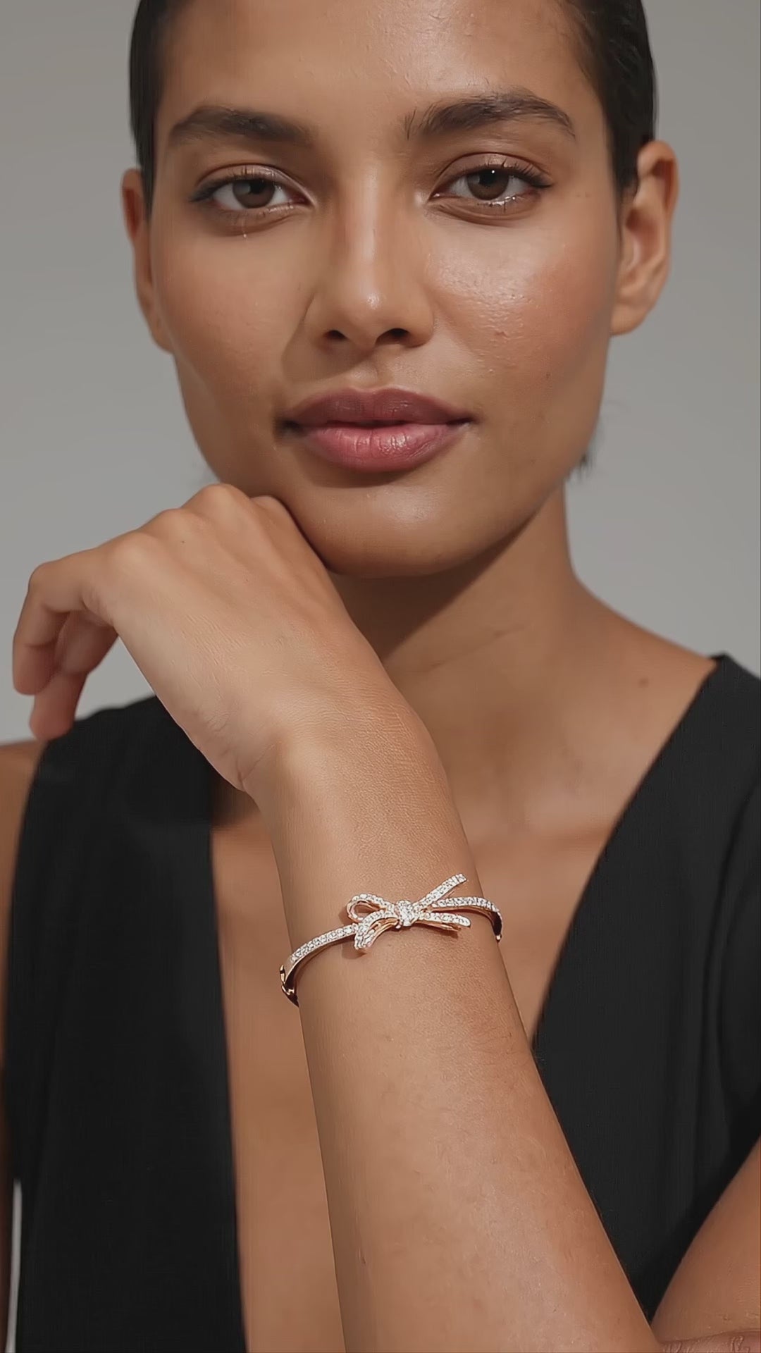 Women's Bracelets, Diamonds, Bows, Rose Gold Alloy Bracelets