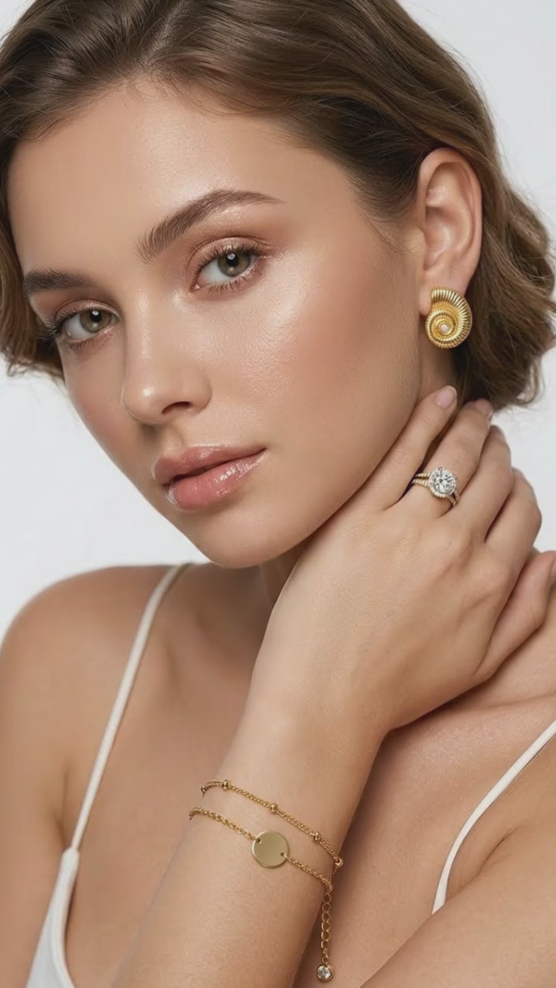 Dainty Gold Bracelets For Women, 14K Gold Filled Adjustable Layered Bracelet Cute Oval Chain  Bar Gold Bracelets For Women Jewelry