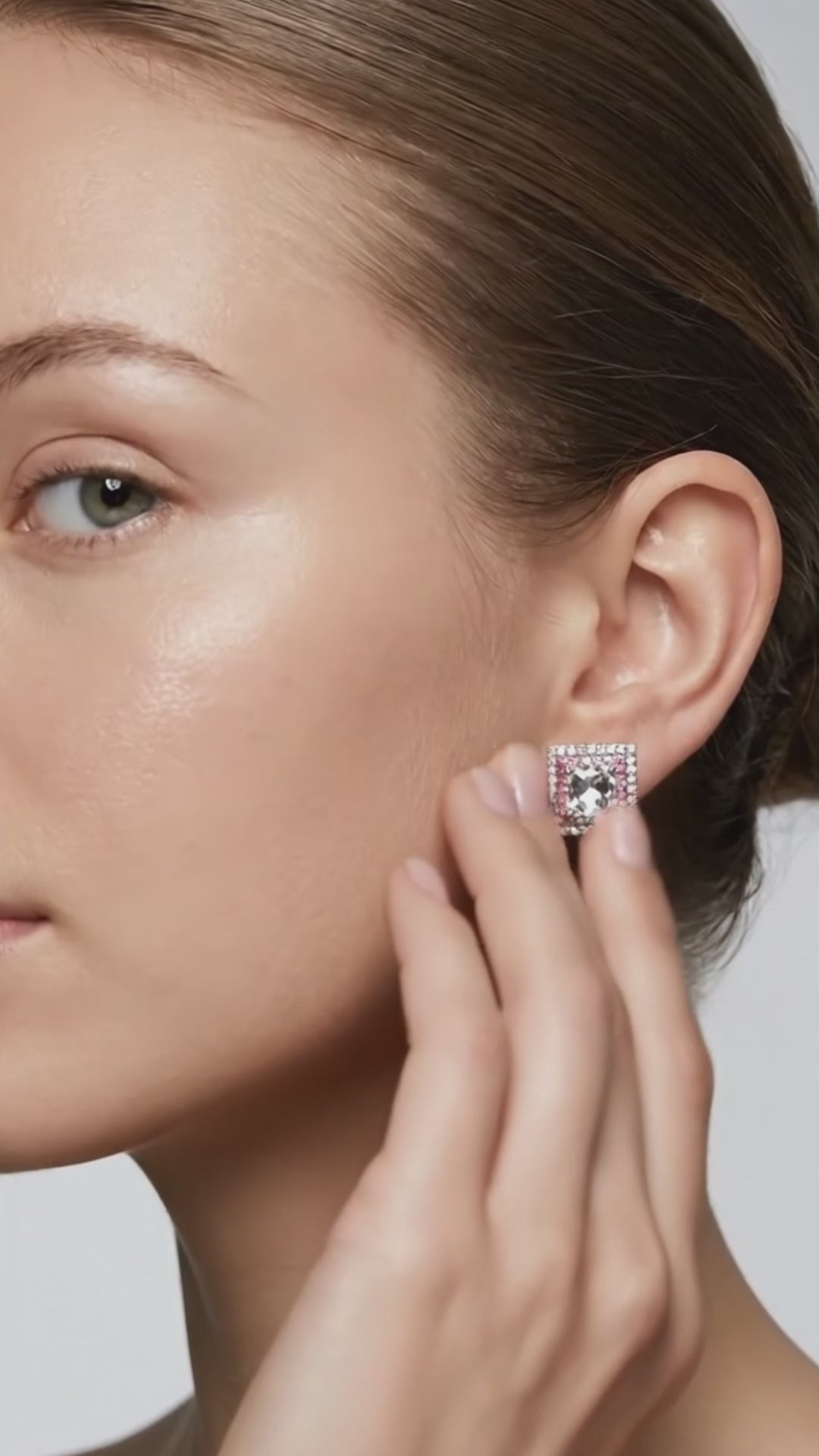 Moissanite Square Stud Earrings