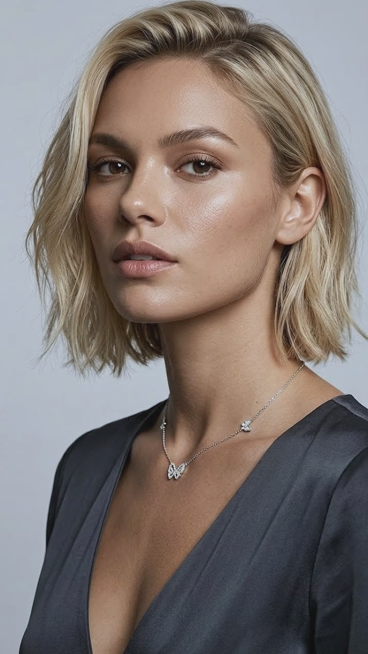 Moissanite Butterfly Shape Necklace